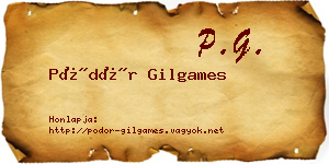Pödör Gilgames névjegykártya